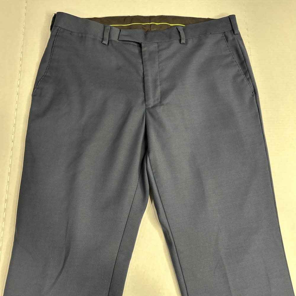 Louis Raphael Luxe Wool Blend Dress Pants,‎ Men's Size 36/32 Navy slim fit 155